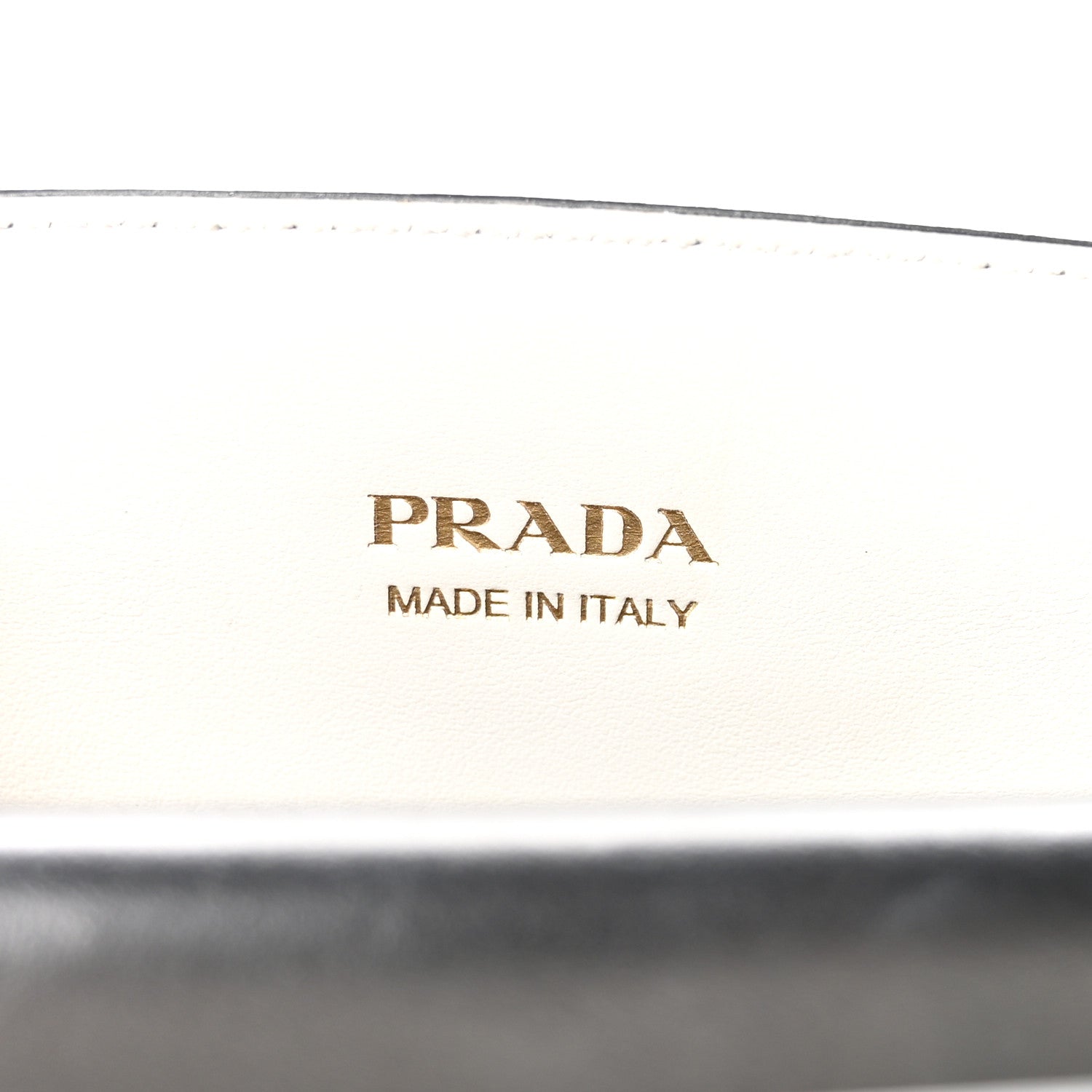 Prada Saffiano City Calfskin Mini Bibliothèque Top Handle White Black 6 of 9