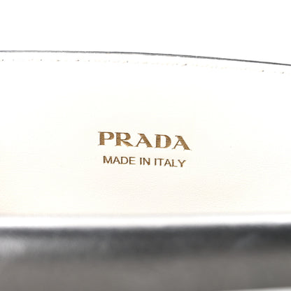 Prada Saffiano City Calfskin Mini Bibliothèque Top Handle White Black 6 of 9