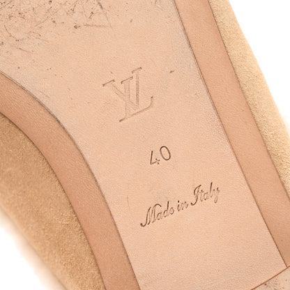 Louis Vuitton Shearling Suede LV Mare Open Back Loafer 40 Beige 7 of 10