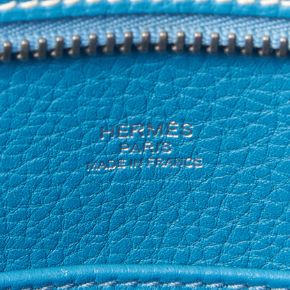 Hermes Taurillon Clemence Sac Good News PM Blue Jean 7 of 8