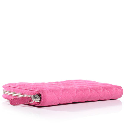 Chanel Iridescent Caviar Large Zip Around Wallet Pink 4 of 8