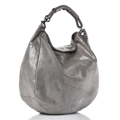 Jimmy Choo Metallic Suede Large Sky Hobo Silver 3 of 16
