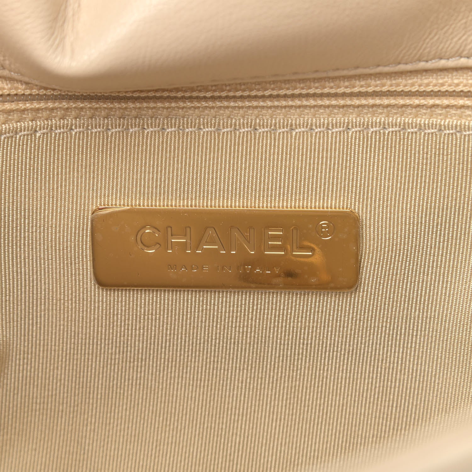 Chanel Goatskin Quilted Medium Chanel 19 Flap Beige 5 of 9