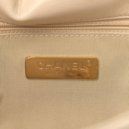 Chanel Goatskin Quilted Medium Chanel 19 Flap Beige 5 of 9