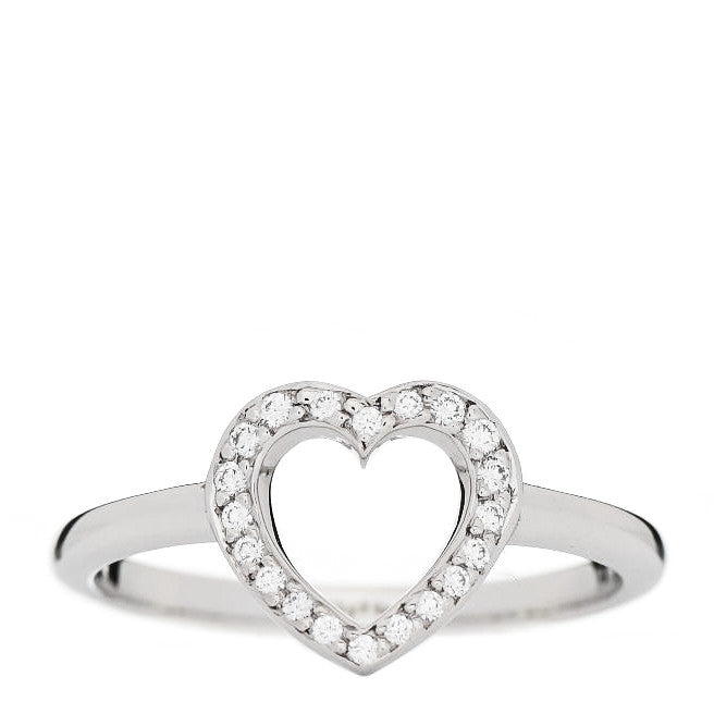 Tiffany Platinum Diamond Heart Ring 49 5 1 of 5