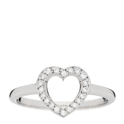 Tiffany Platinum Diamond Heart Ring 49 5 1 of 5