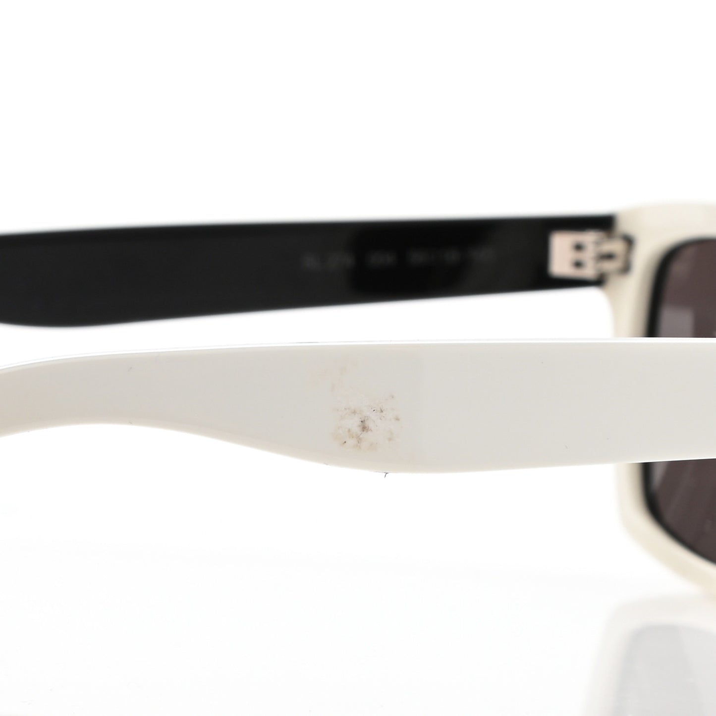 Acetate Flat Top SL1 Sunglasses Black White