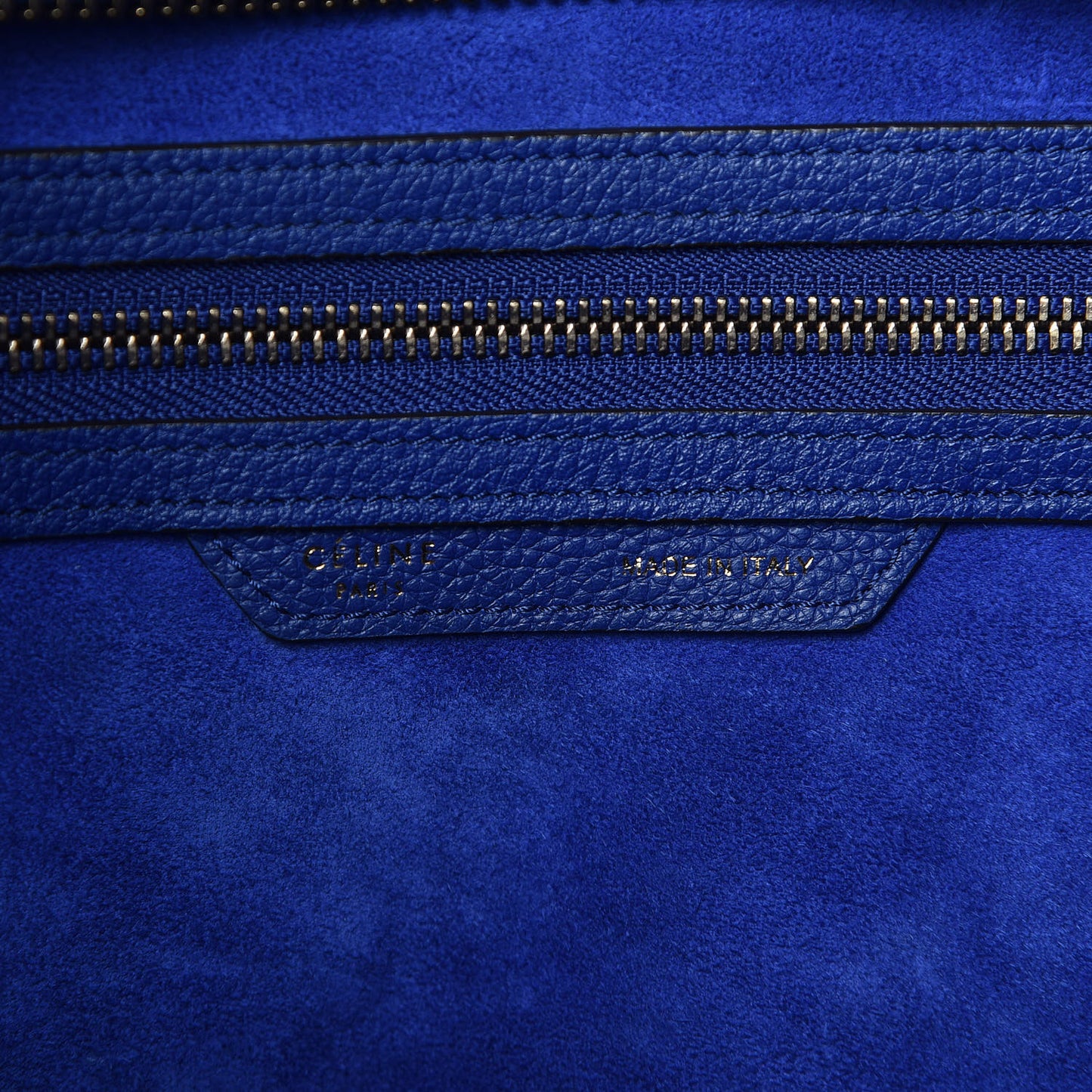 Drummed Calfskin Mini Luggage Indigo
