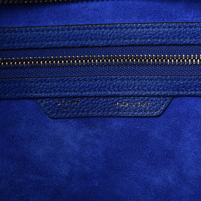 Celine Drummed Calfskin Mini Luggage Indigo 8 of 12
