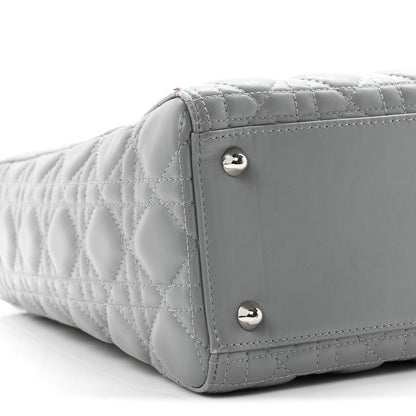 Christian Dior Lambskin Cannage Large Lady Dior Light Grey 9 of 10