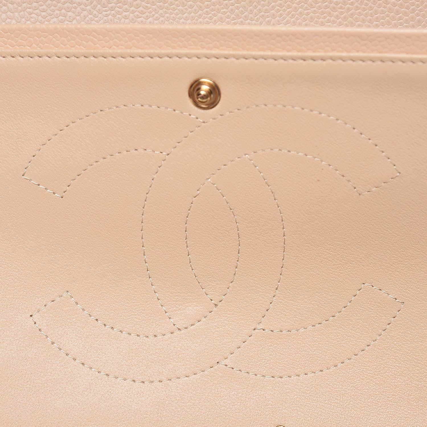 Chanel Caviar Quilted Jumbo Double Flap Beige Clair 8 of 12