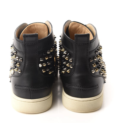 Christian Louboutin Calfskin Womens Louis Spikes Flat Sneakers 37 Black Multi 5 of 9