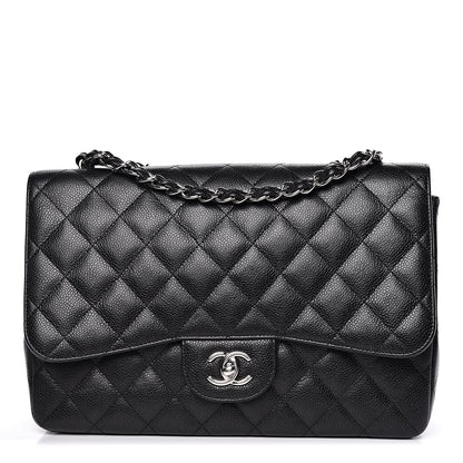 Chanel Caviar Quilted Jumbo Single Flap Black 1 of 10