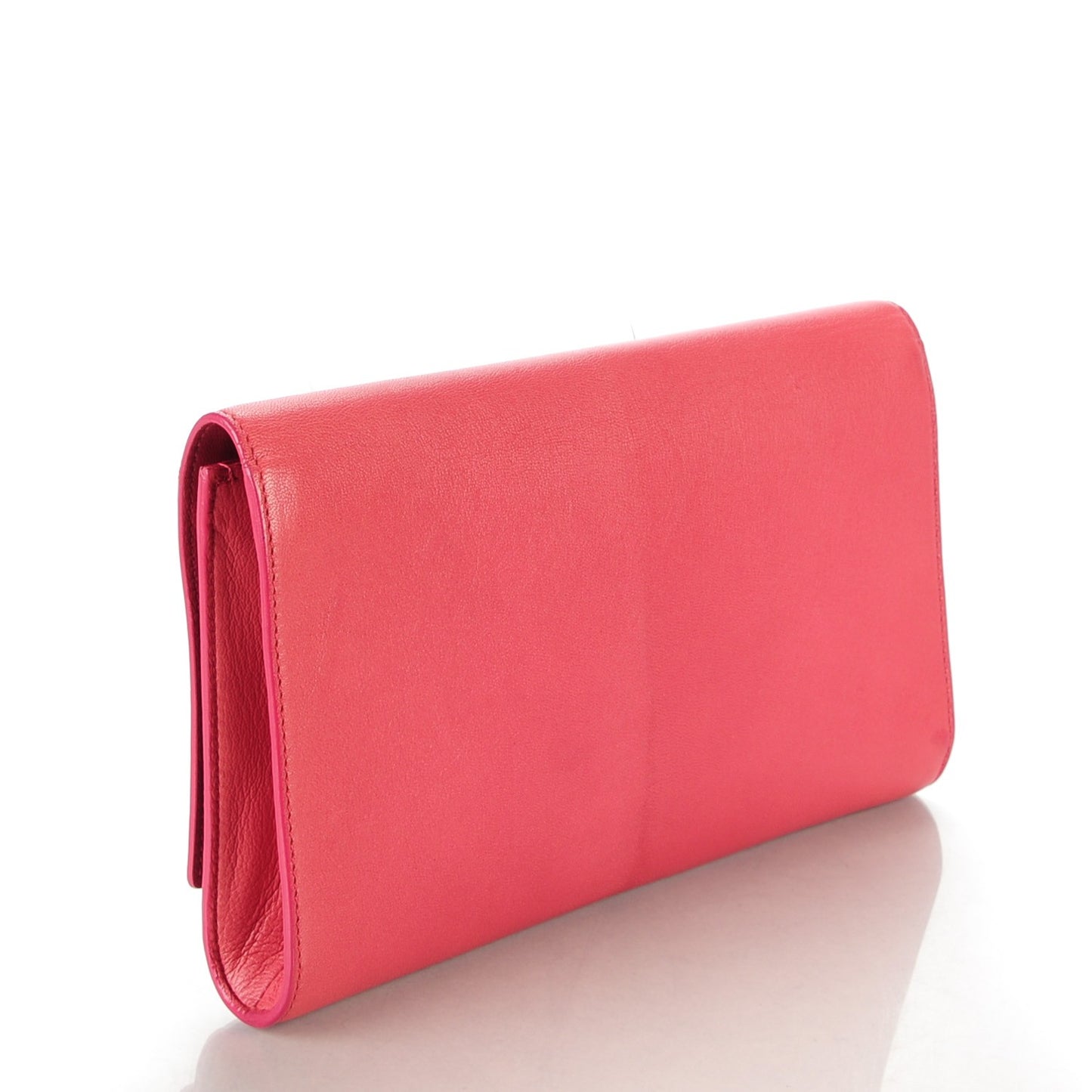 Goatskin Large Belle de Jour Clutch Fuchsia