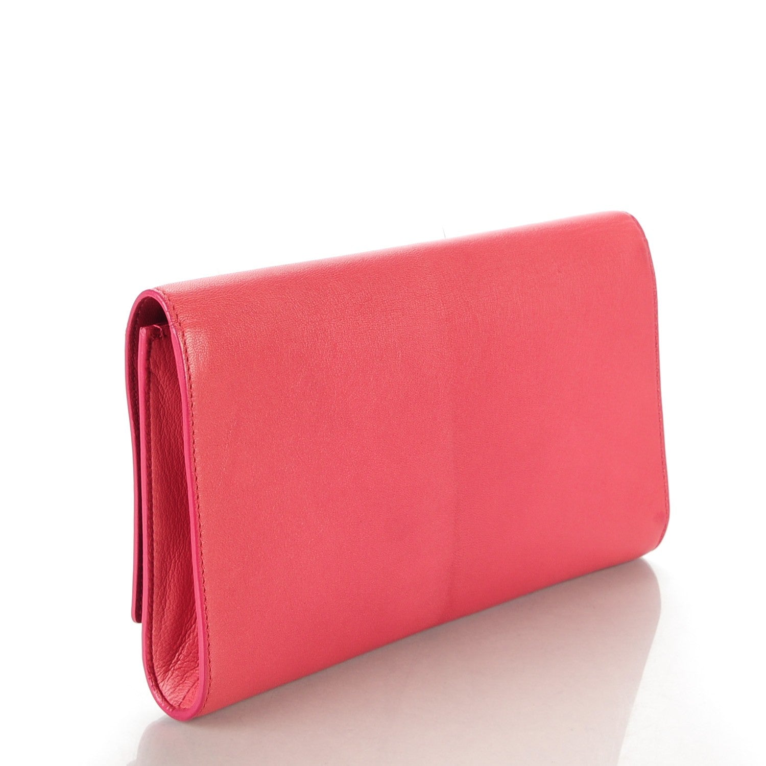 Saint Laurent Goatskin Large Belle de Jour Clutch Fuchsia 3 of 7