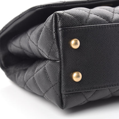 Chanel Caviar Lizard Quilted Mini Coco Handle Flap Black 10 of 13
