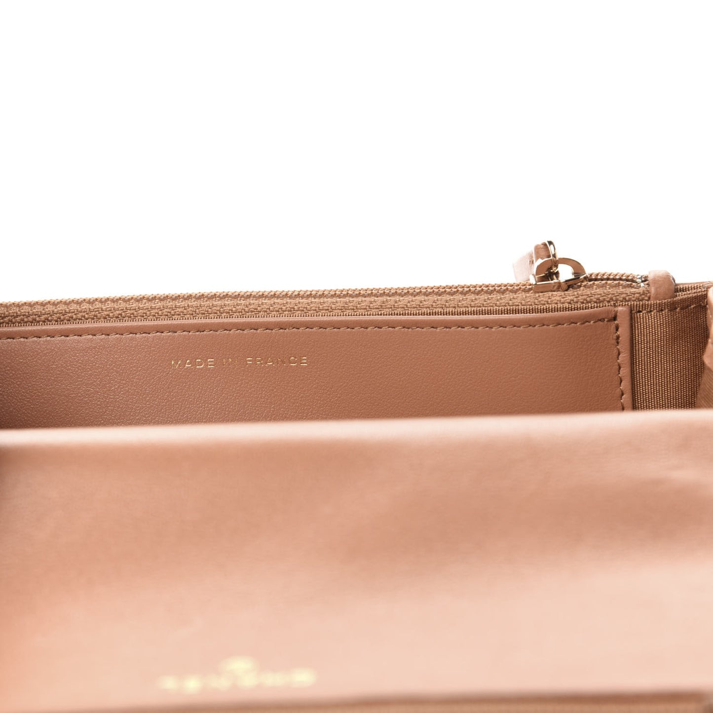 Lambskin Quilted 19 Wallet On Chain WOC Brown