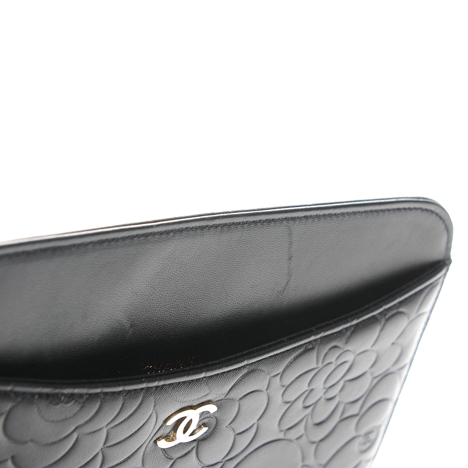 Chanel Lambskin Camellia Embossed iPad Case Black 9 of 9