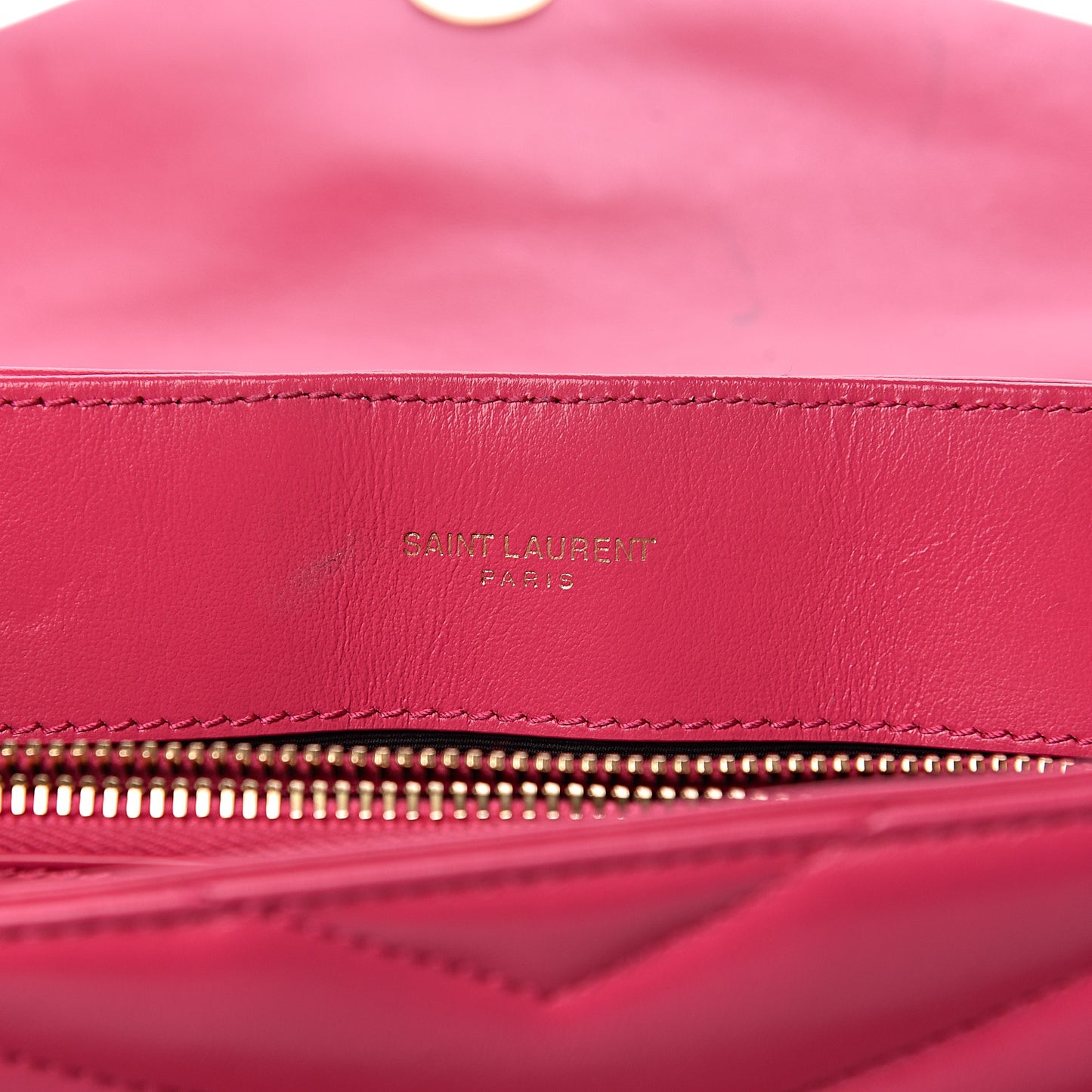 Calfskin Y Quilted Monogram Small Loulou Chain Satchel Fresh Fuchsia