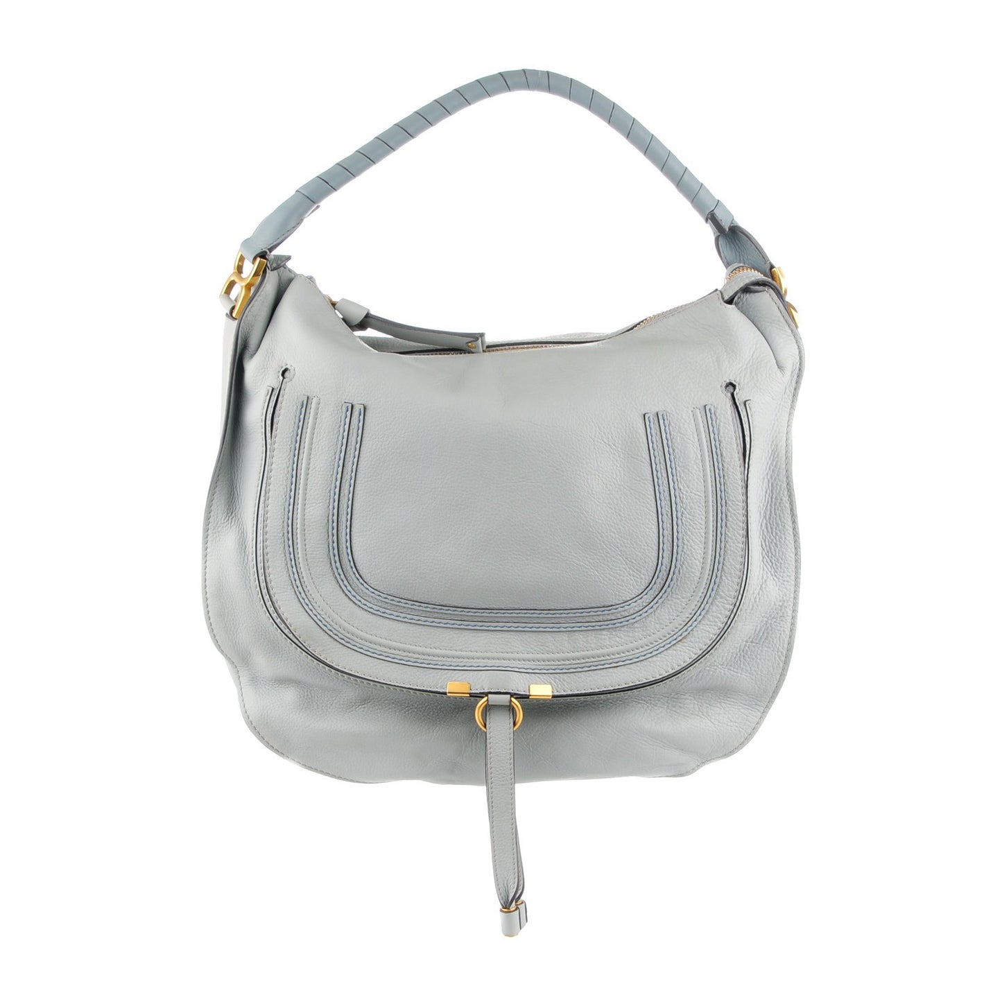 Calfskin Large Marcie Hobo Icy Blue