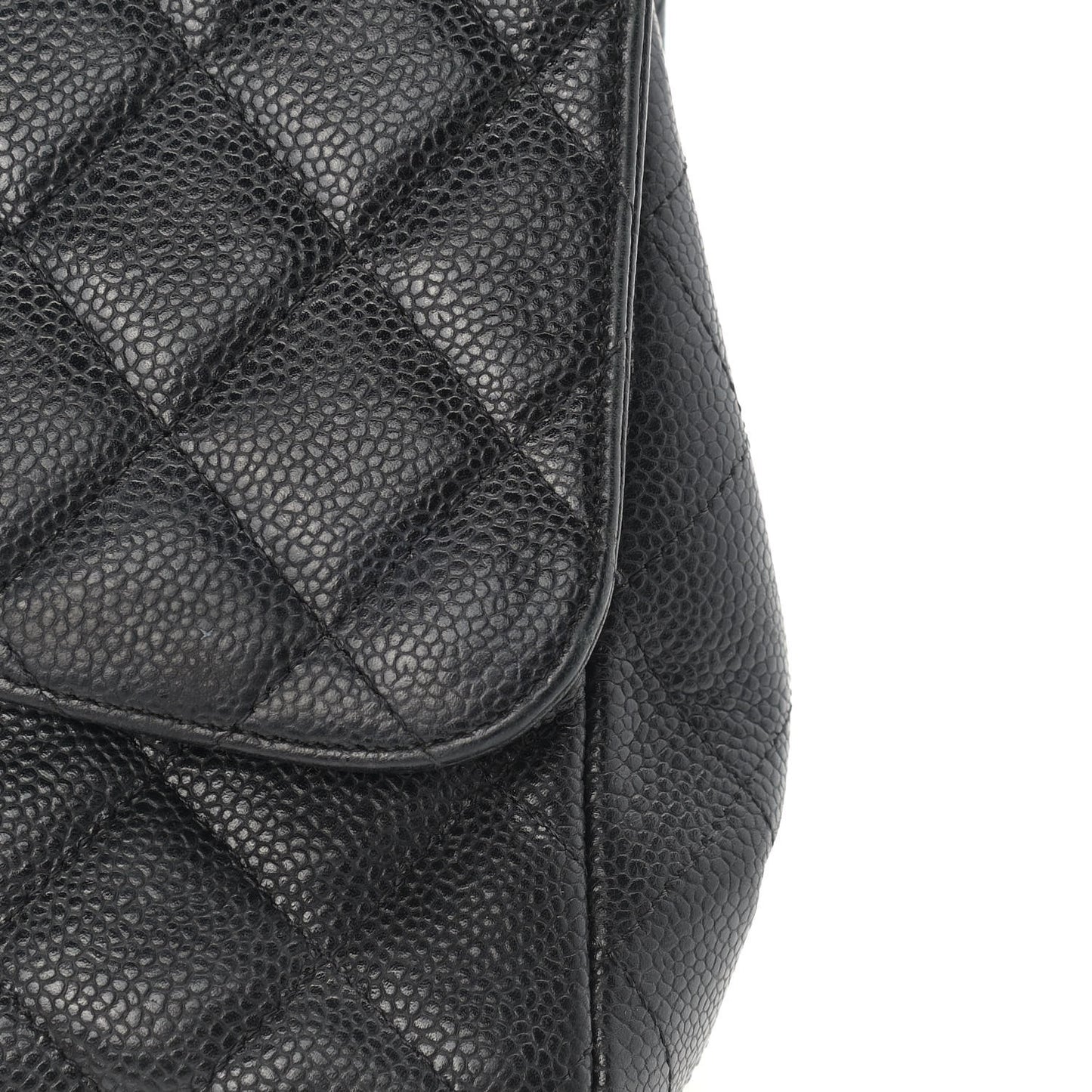 Caviar Quilted Jumbo Single Flap Black