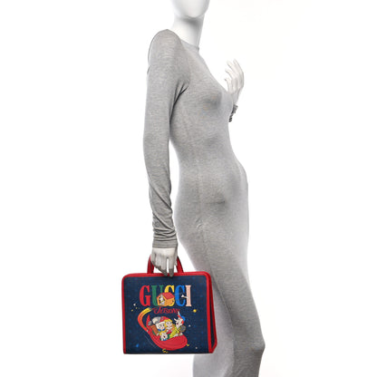 Gucci Coated Canvas The Jetsons Childrens Tote Blue Red Multicolor 2 of 11