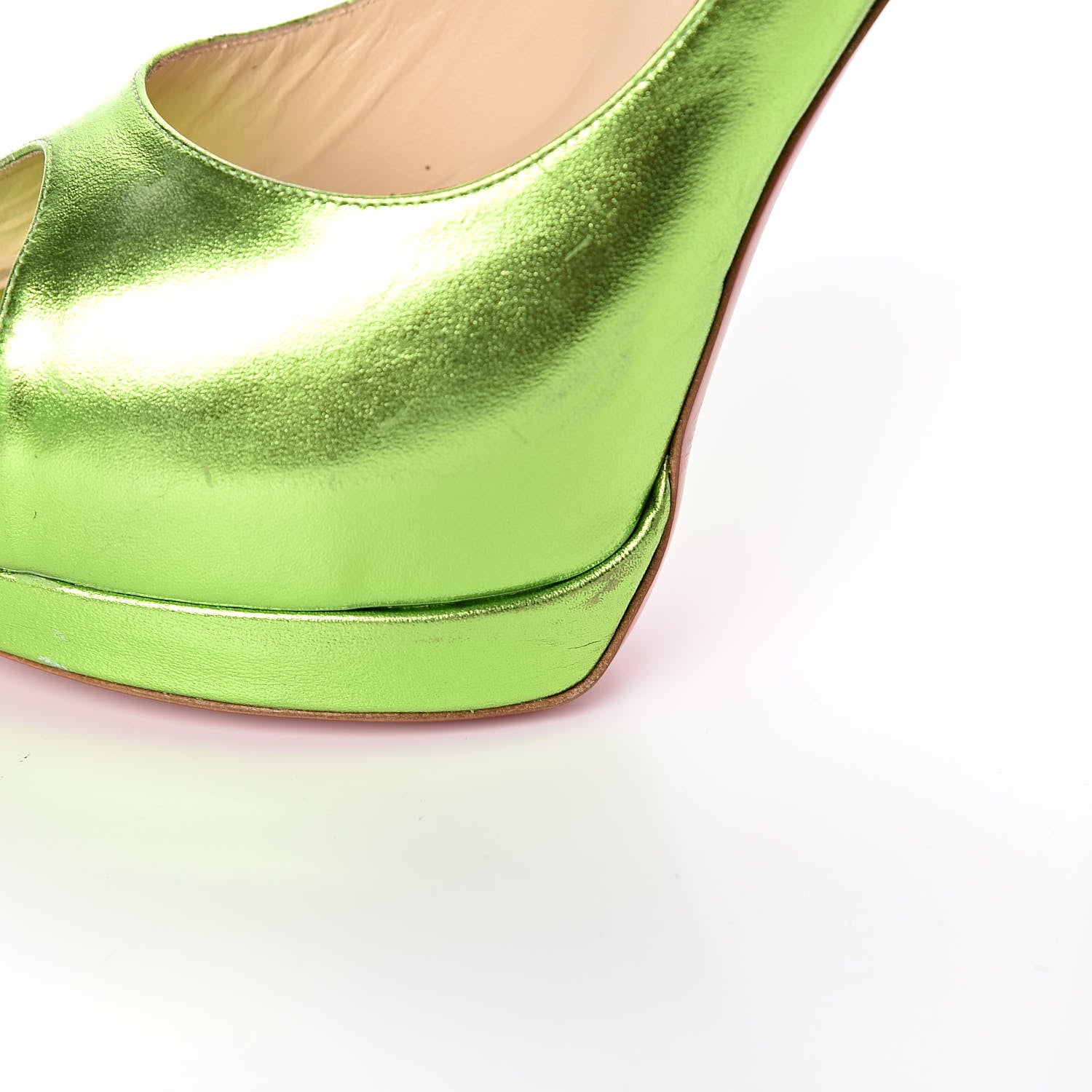 Christian Louboutin Metallizzato Palais Royal 140 Pumps 37 Dark Green 9 of 13