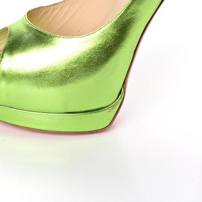 Christian Louboutin Metallizzato Palais Royal 140 Pumps 37 Dark Green 9 of 13