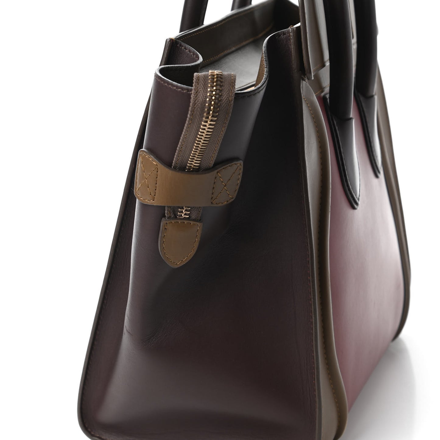 Smooth Calfskin Mini Tri-Color Luggage Rust