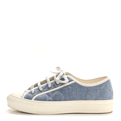Christian Dior Denim Cannage Walk'N'Dior Low Top Sneaker 40.5 Dynamic Blue 1 of 9