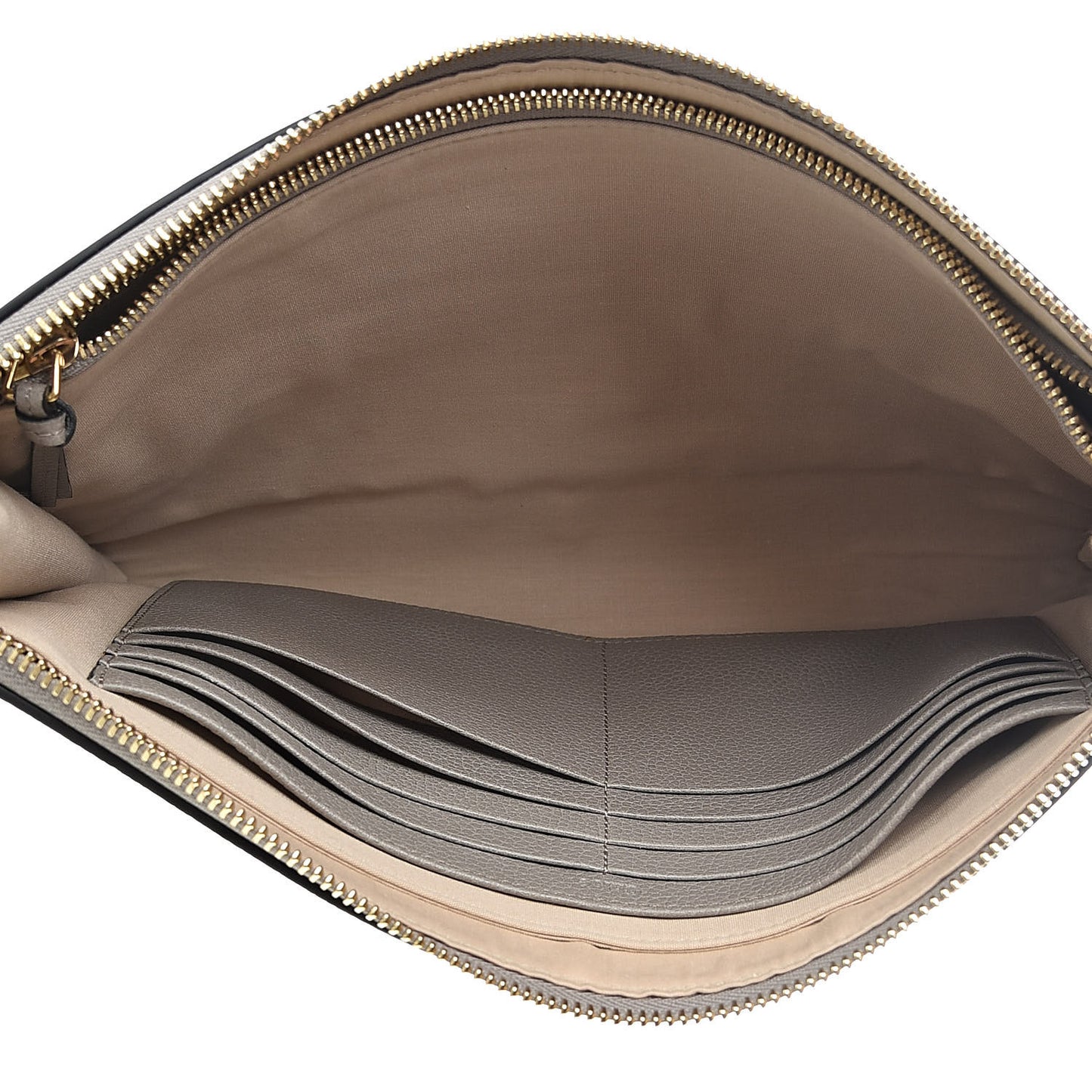 Grained Calfskin Joe Clutch Motty Grey