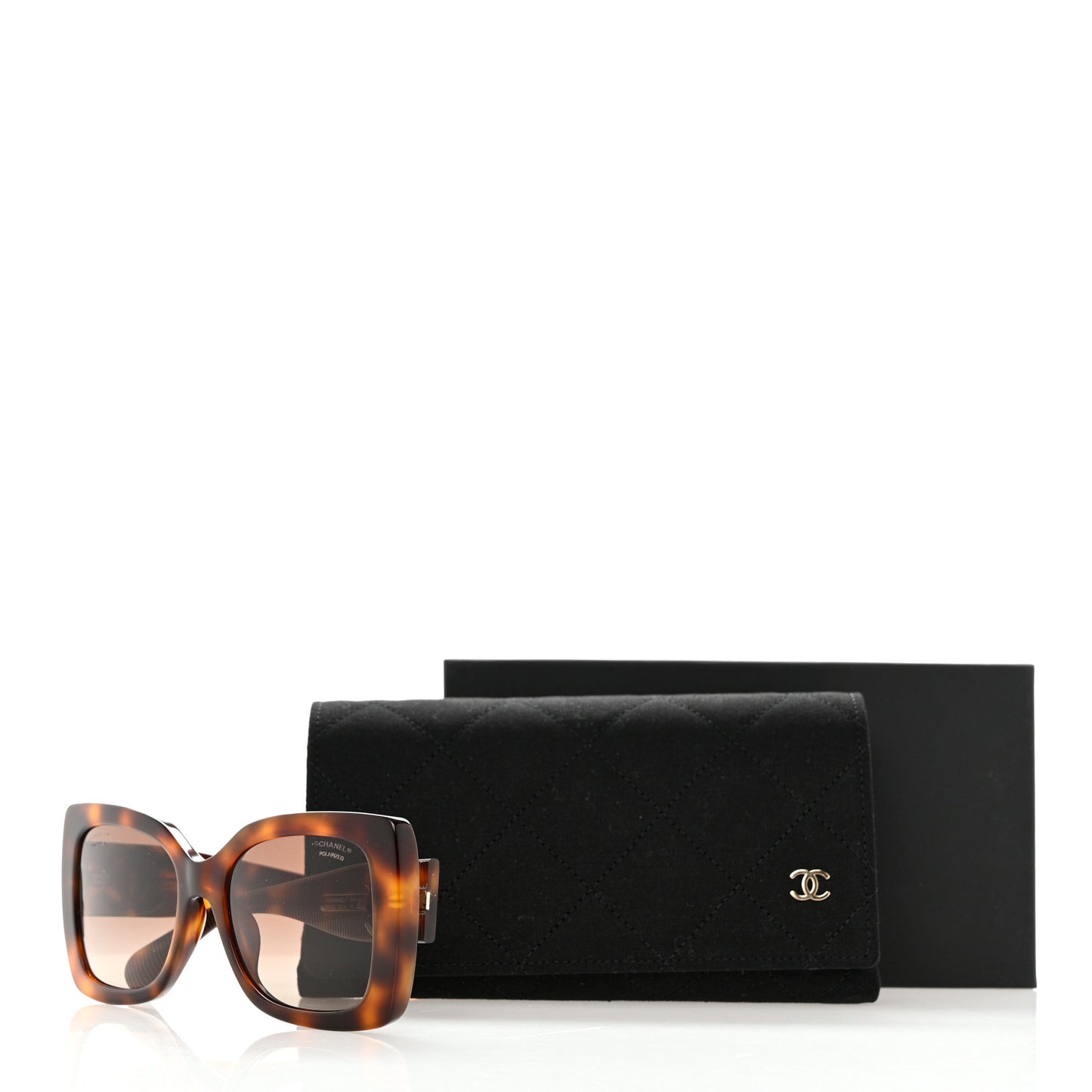 Square Polarized CC Sunglasses 5494-A Tortoise Brown