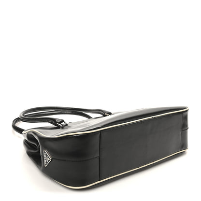 Prada Spazzolato Doctor Bag Black White 4 of 12