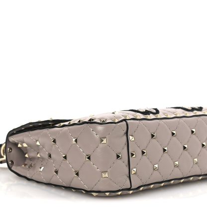 Valentino Garavani Nappa Butterfly Medium Rockstud Spike Shoulder Bag Poudre 7 of 9