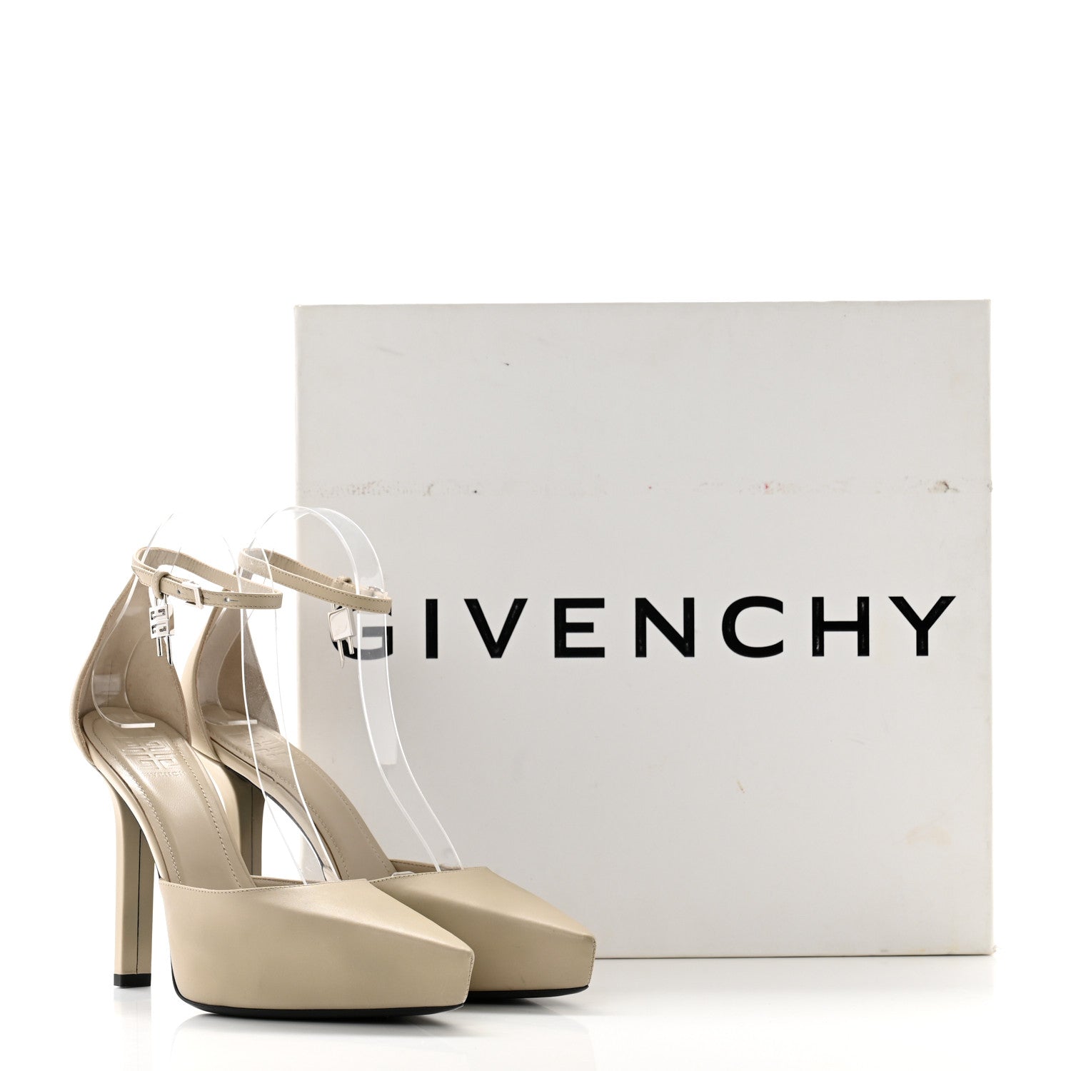 Givenchy Calfskin G Lock Sandals 37 Natural Beige 9 of 9