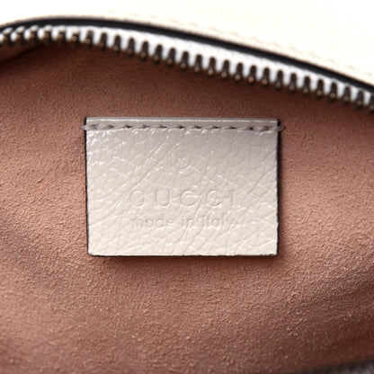 Gucci Calfskin Matelasse Mini GG Marmont Round Shoulder Bag White 6 of 12