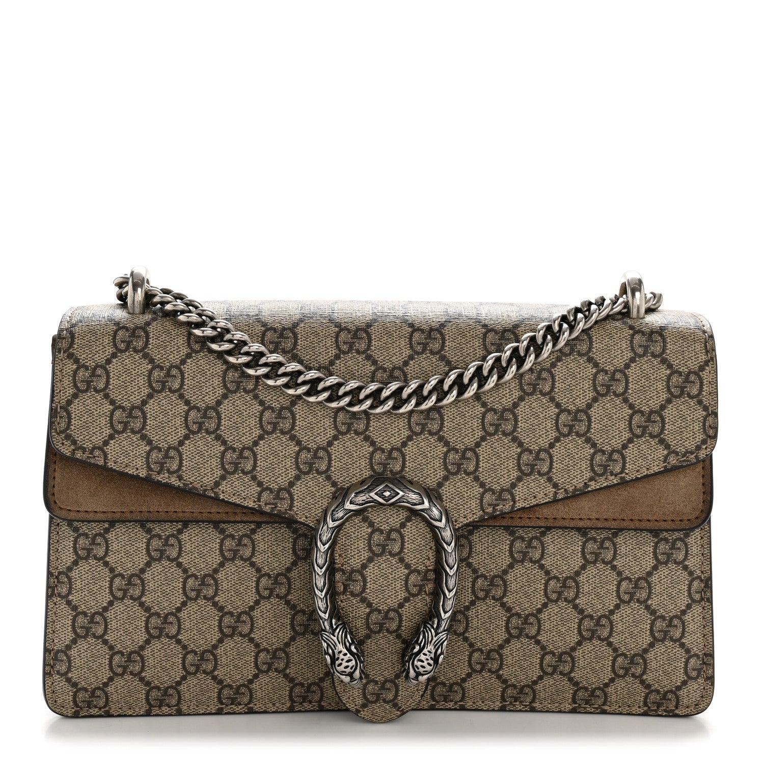 Gucci GG Supreme Monogram Small Dionysus Shoulder Bag Taupe 1 of 12
