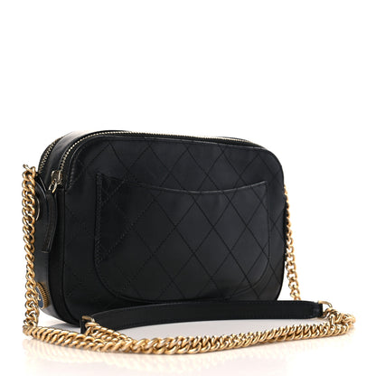 Chanel Calfskin Grosgrain Stitched Button Up Camera Case Black 3 of 10