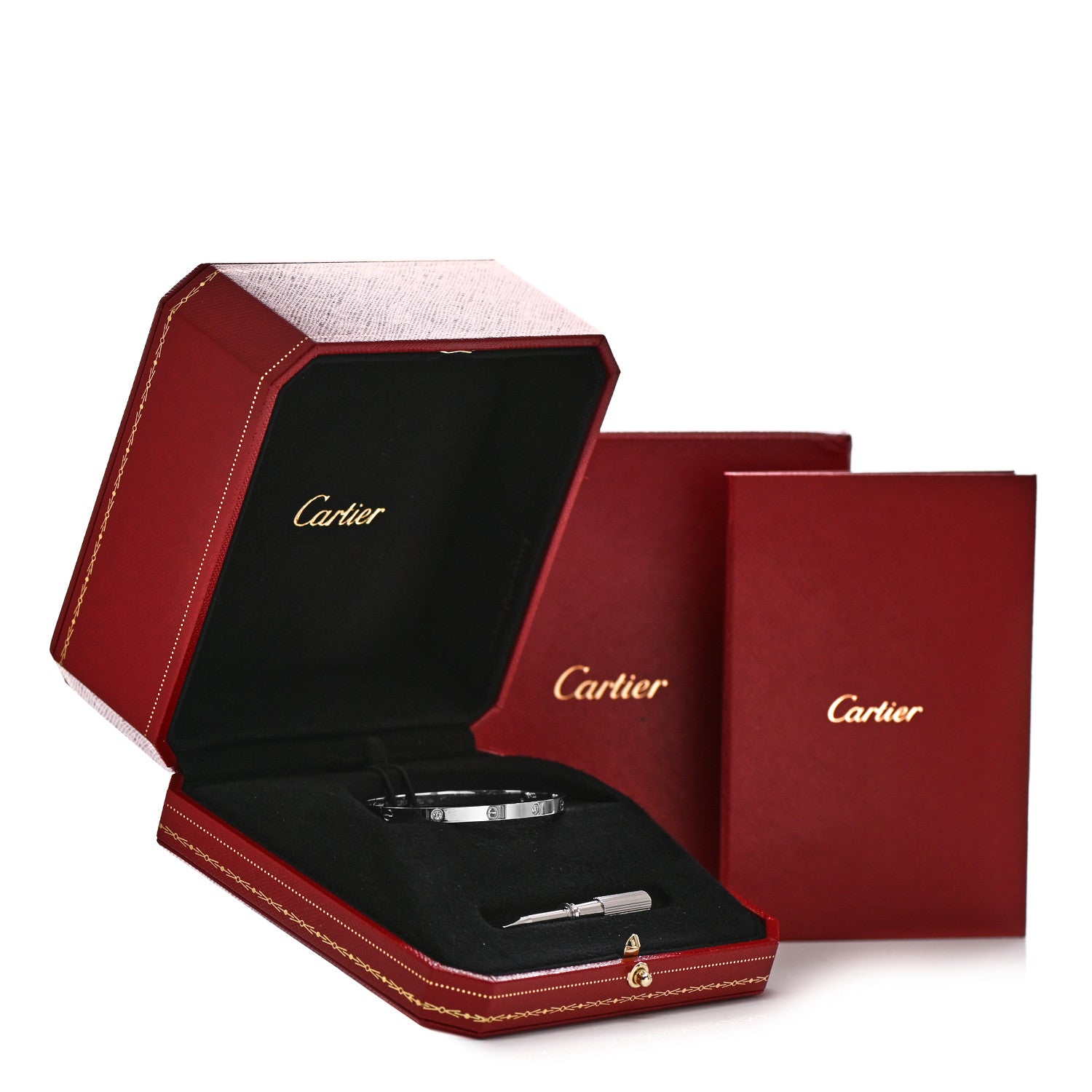 Cartier 18K White Gold 6 Diamond Small LOVE Bracelet 16 5 of 5