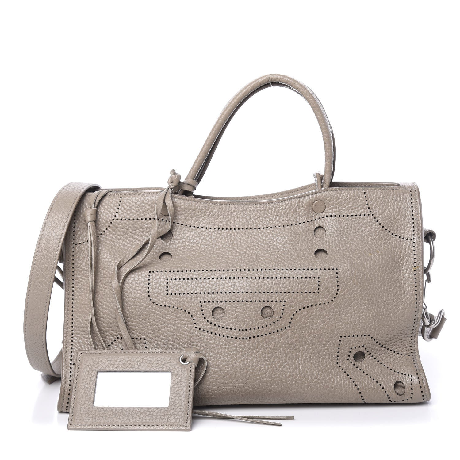 Balenciaga Veau Grana Perforated Blackout Hardware S City Gris Cendre 1 of 11