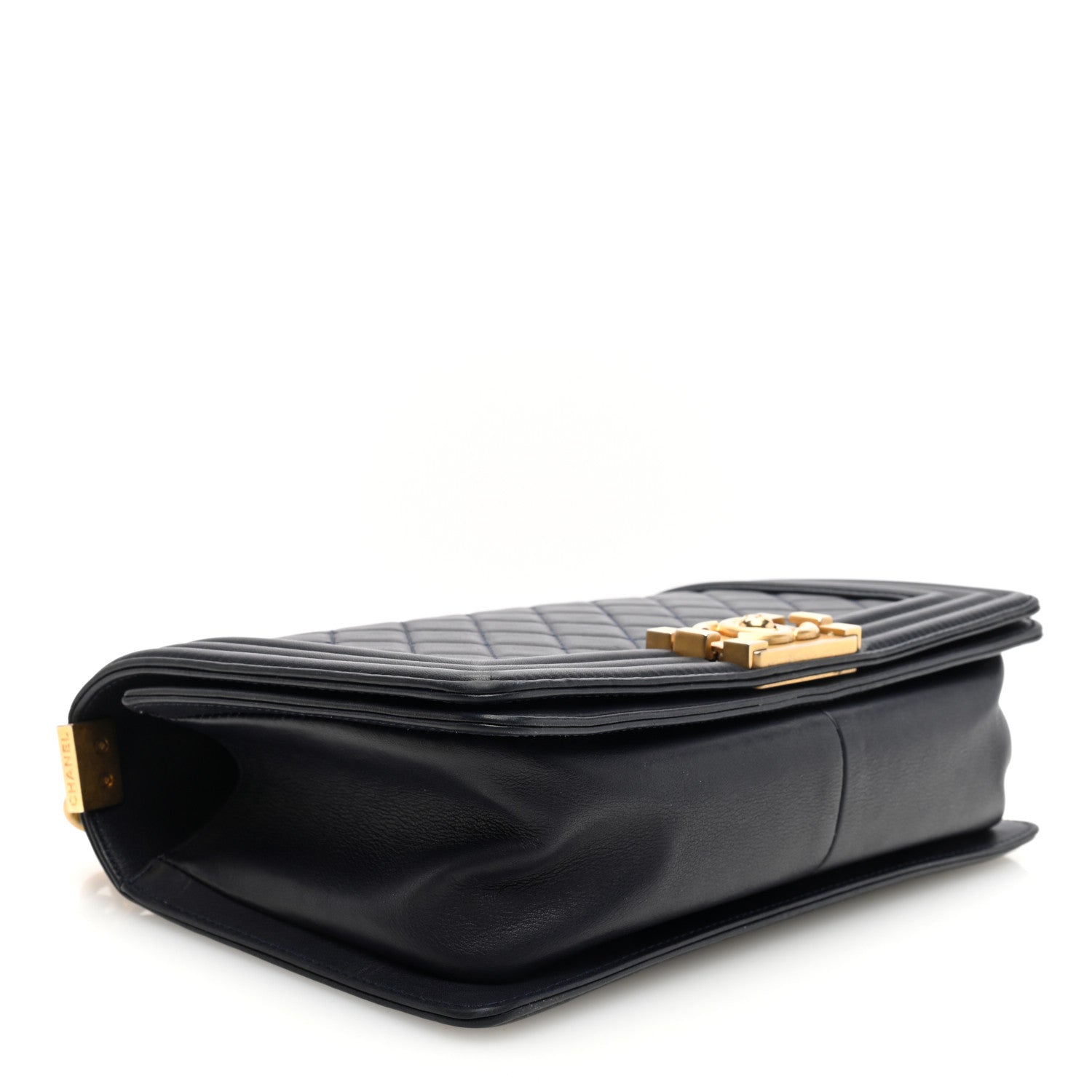 Chanel Lambskin Quilted Medium Boy Flap Dark Navy 4 of 10