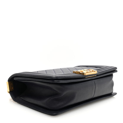Chanel Lambskin Quilted Medium Boy Flap Dark Navy 4 of 10