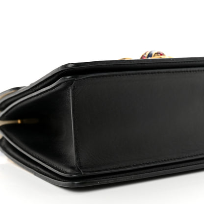 Gucci Calfskin Sylvie Web Small Queen Margaret Top Handle Bag Black White 9 of 22