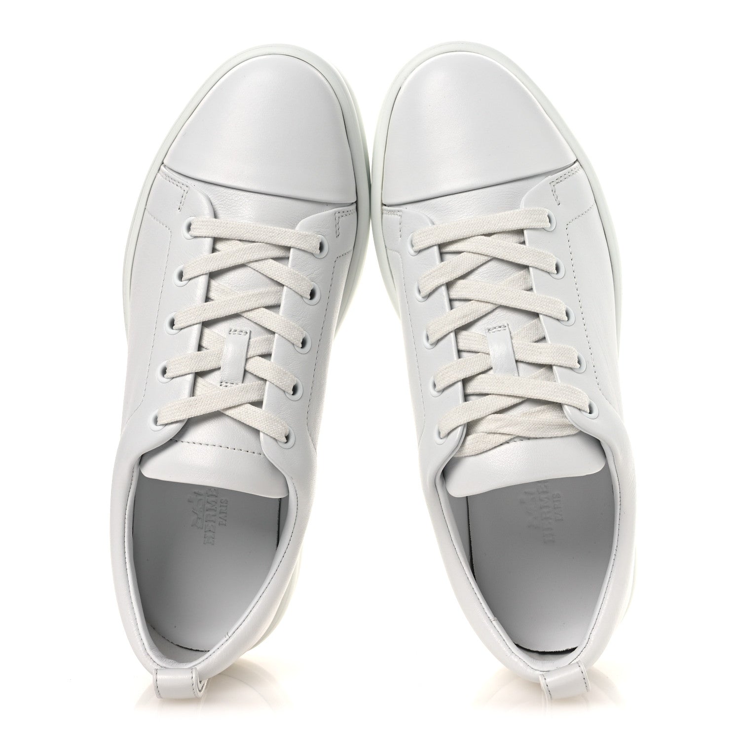 Hermes Calfskin Womens Happy Sneakers 38 White 2 of 12
