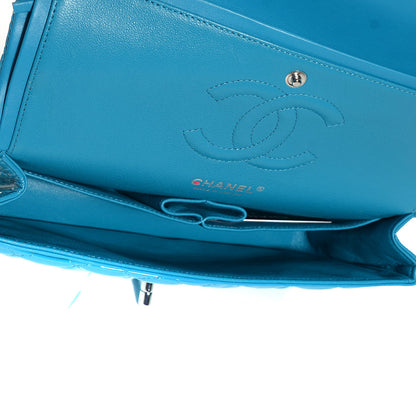 Chanel Patent Calfskin Quilted Medium Double Flap Turquoise 5 of 8