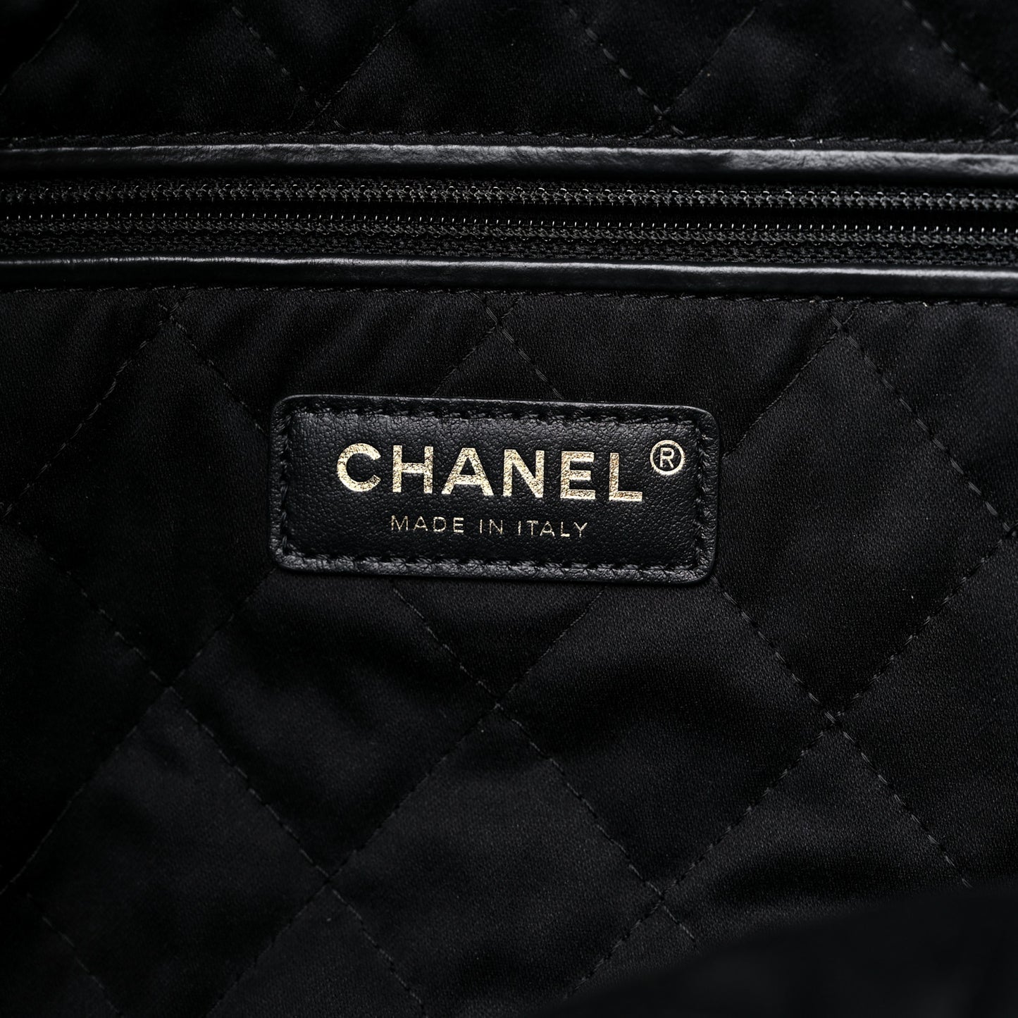 Calfskin Quilted Small Chanel 22 Black