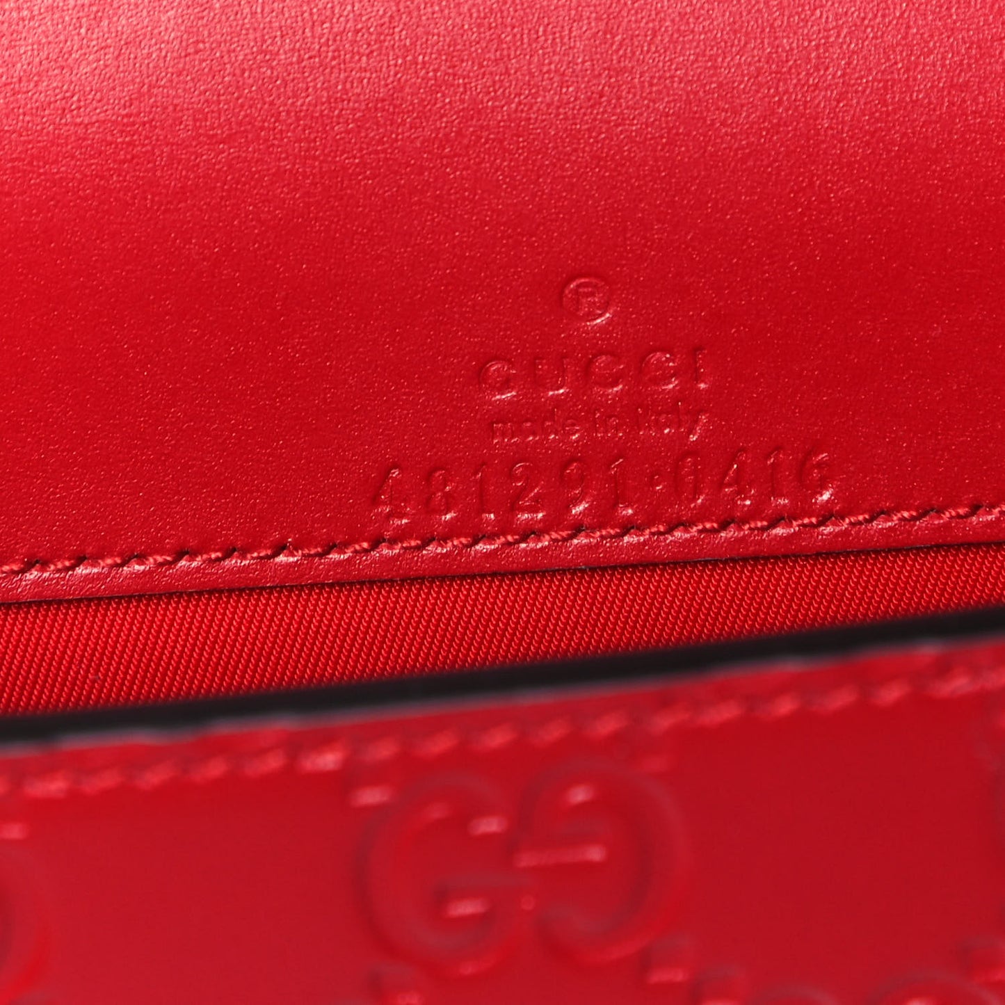 Guccissima Mini Cherry Chain Bag Hibiscus Red