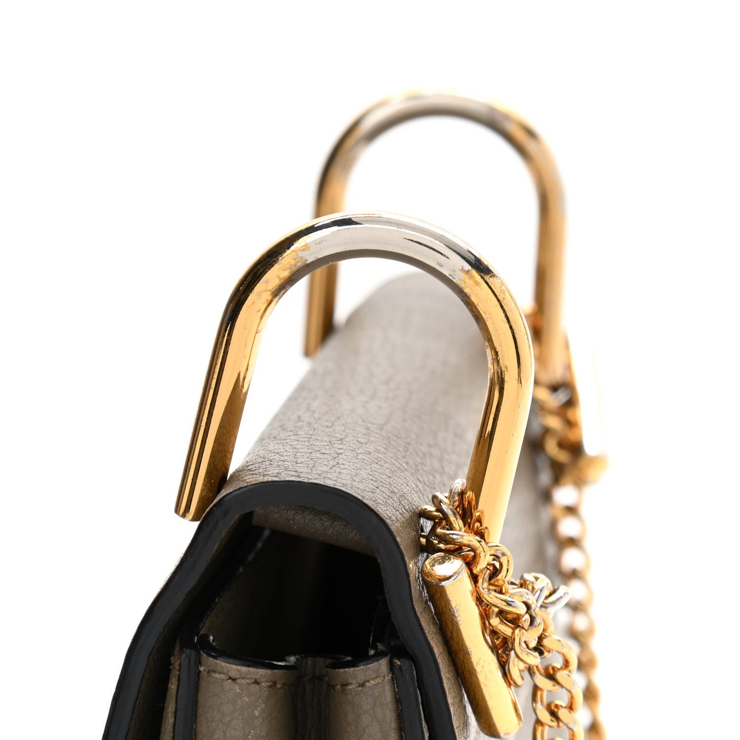 Chloe Grained Lambskin Mini Drew Shoulder Bag Motty Grey 14 of 15