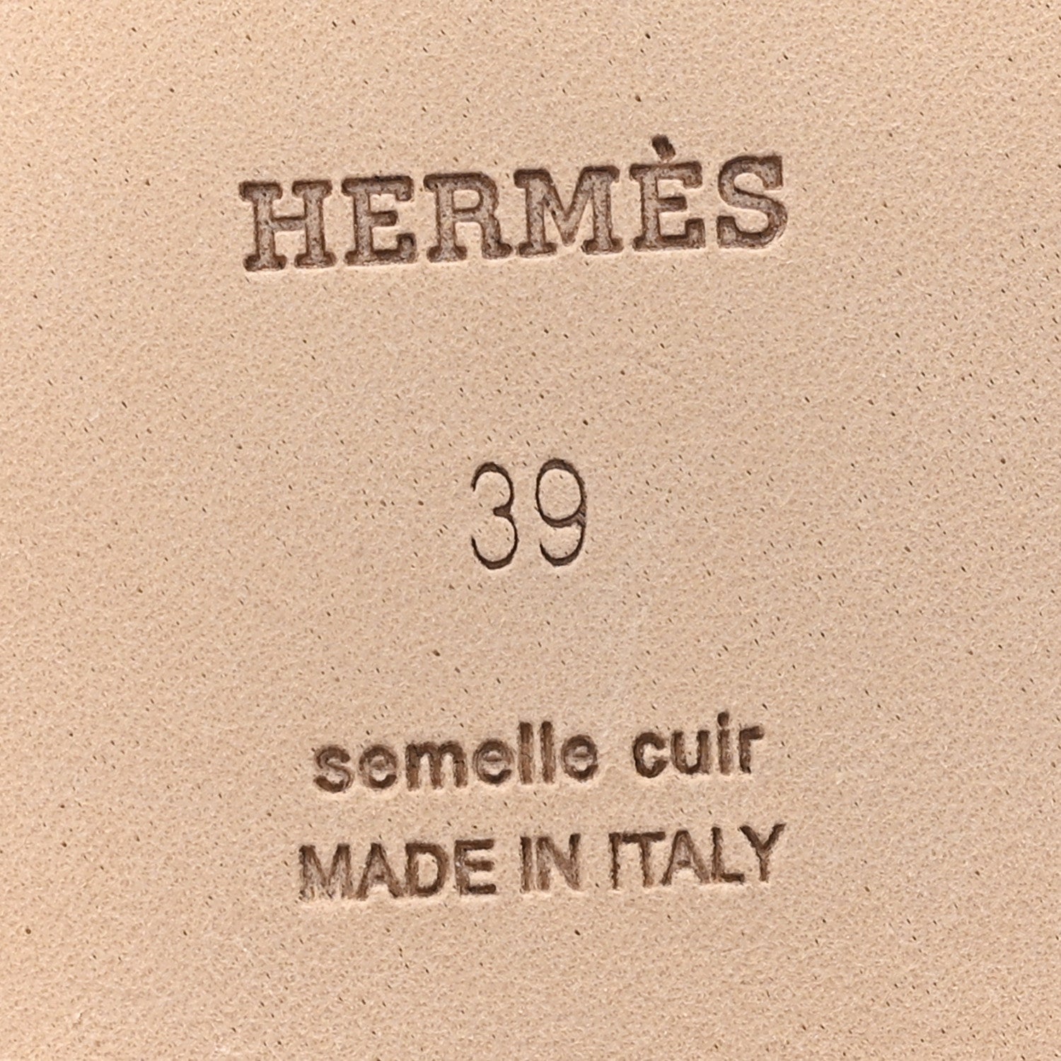 Hermes Box Calfskin Oran Sandals 39 Camel 7 of 10