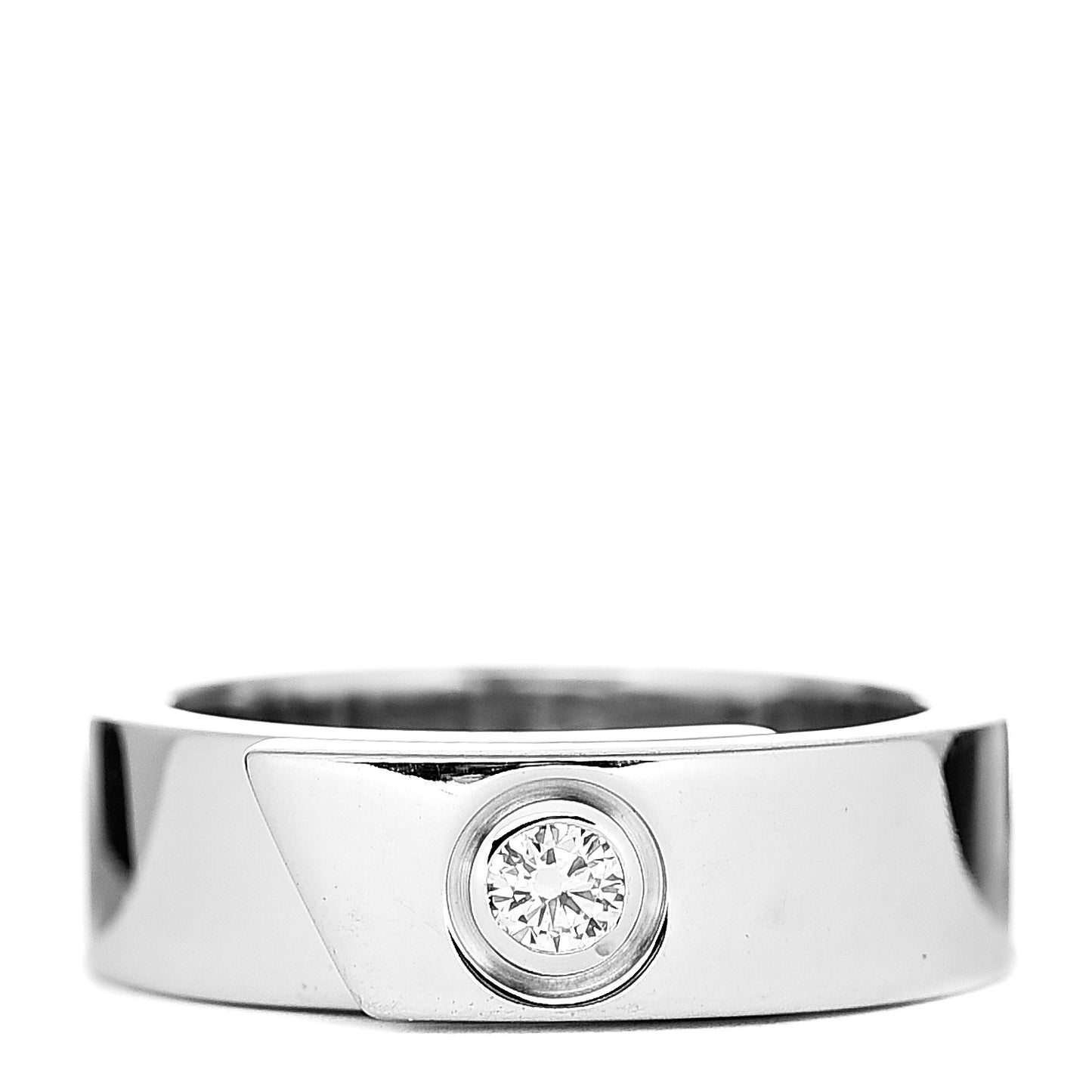 18K White Gold Diamond Anniversary Band Ring 48 4.5